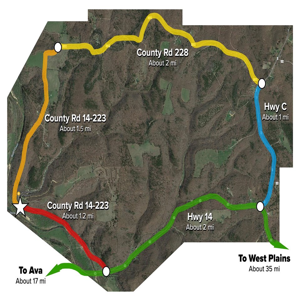 Local Map to Canyon